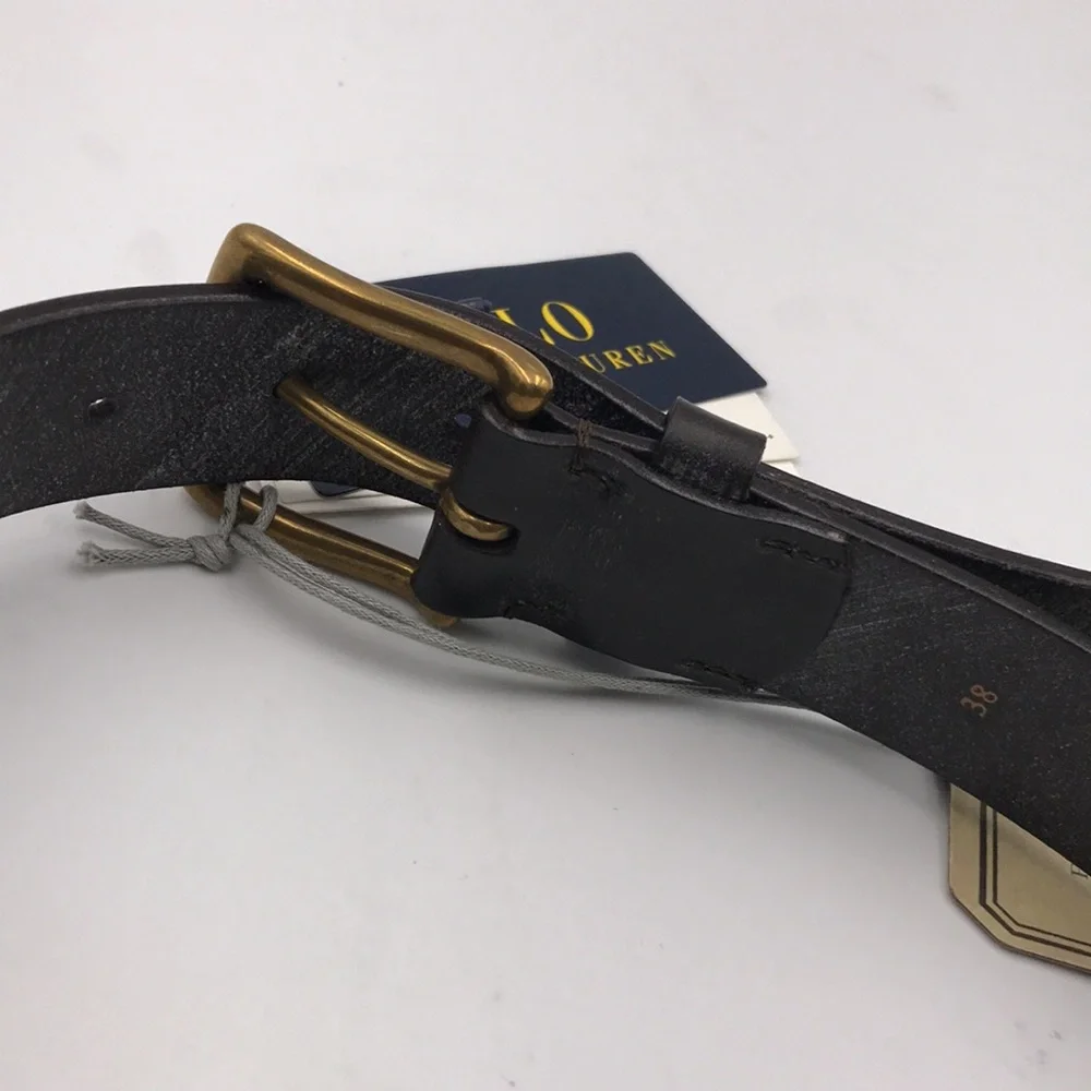 Polo Ralph Lauren Whitehouse Cox Teak Brown Men Leather Belt